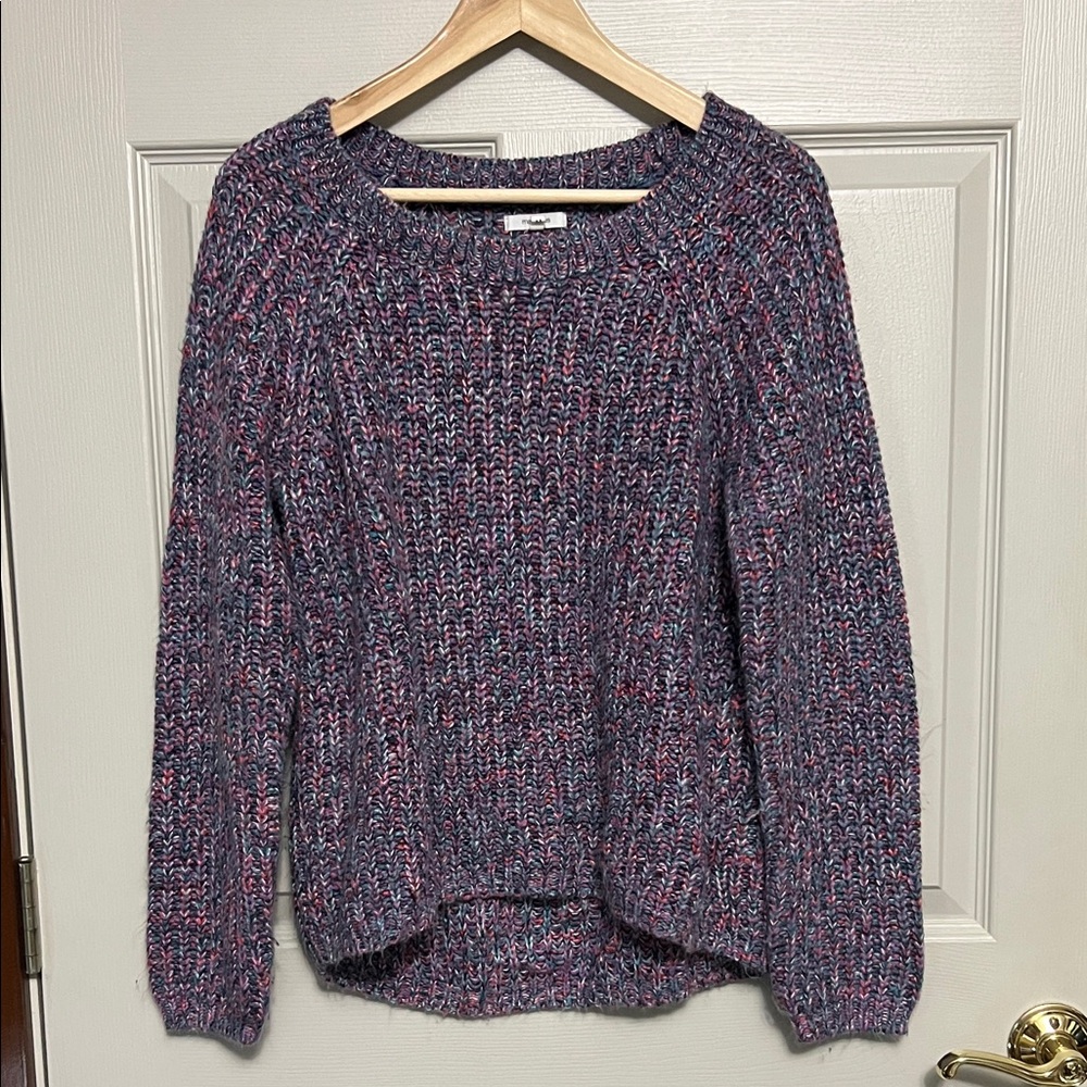 Maurices Women's Purple, Pink, and Blue Knit Sweater